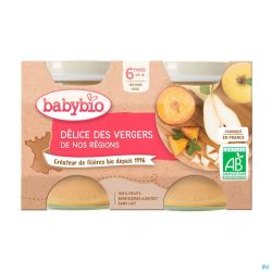 Babybio Petit Pot Delice Fruit 2x130g