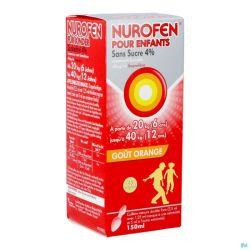 Nurofen Enfant Orange 4% Susp S/sucre 150ml