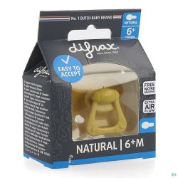 Difrax Sucette Natural 6m+ Uni/pure Jaune/honey