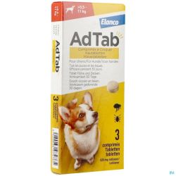 Adtab 225mg Chien >5,5kg-11kg Comp A Croquer 3