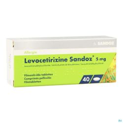 Levocetirizine Sandoz 5mg Comp Enrob. 40 X 5mg