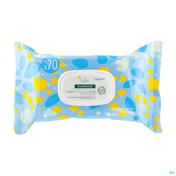 Klorane Bb Lingettes Nettoyantes Douces 70u