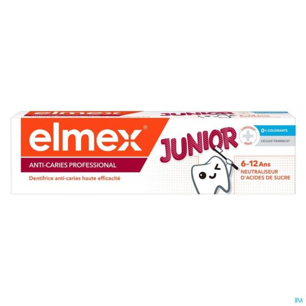 Dentifrice Elmex® Anti-caries Professional™ Junior 6-12 Tube 75ml