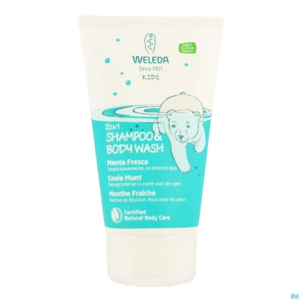 Weleda Kids Sh & Bodywash 2en1 Menthe Fraiche150ml