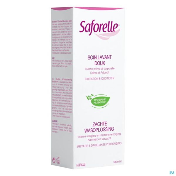 Saforelle Soin Lavant Doux 500ml + Prot.slips 30