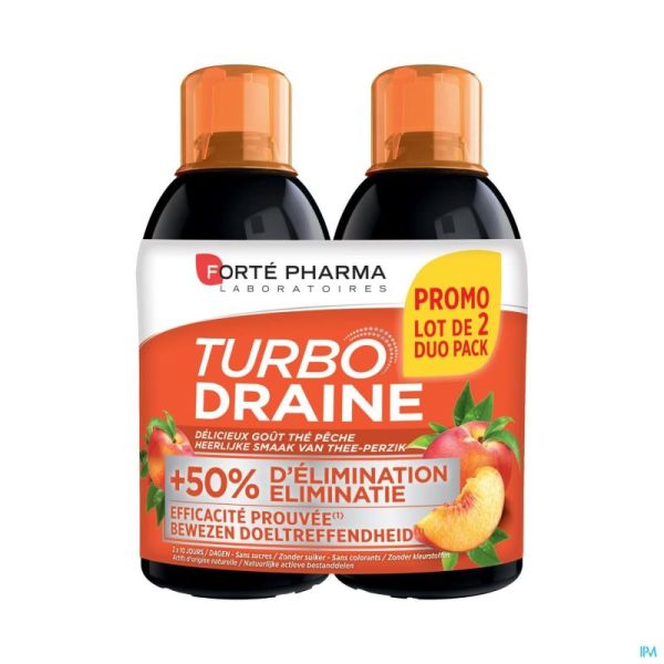 Turbodraine The Vert Peche Duo 2x500ml