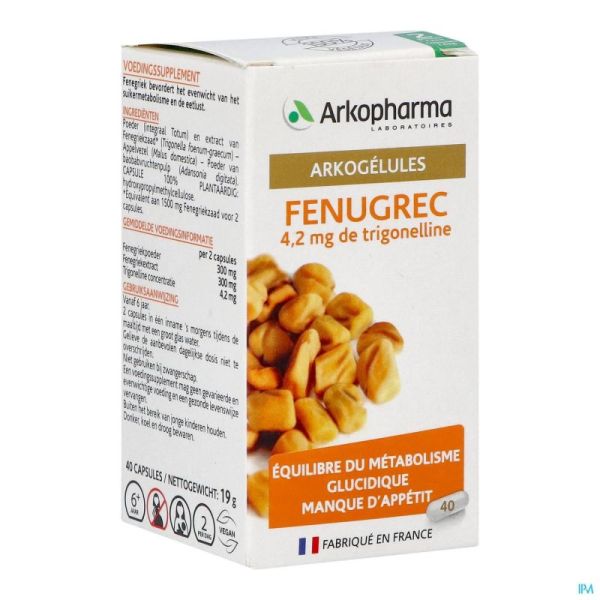 Arkogelules Fenugrec Comp 40