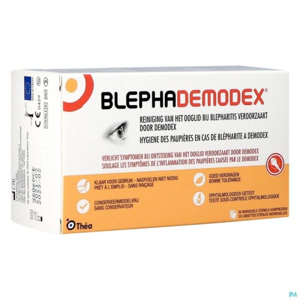 Blephademodex Compresse Nettoyante Yeux 30