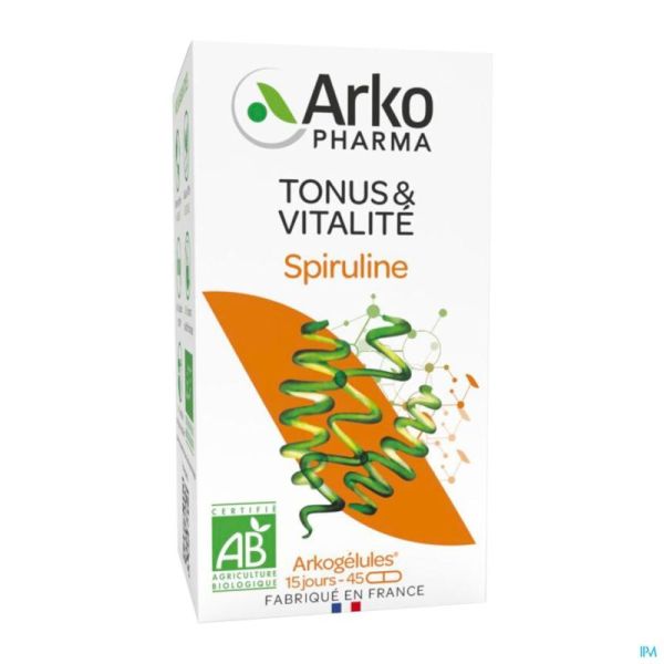 Arkogelules Spiruline Bio Caps 45