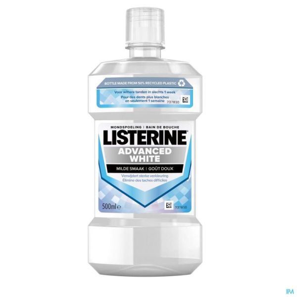 Listerine Advanced White Eau Buccale Doux 500ml