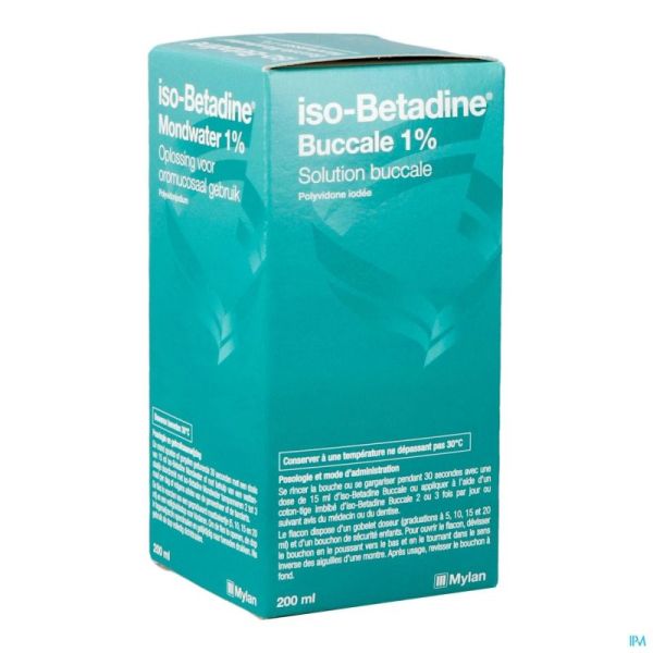 Iso Betadine 1% Nf Sol Bucc 200ml Ready To Use