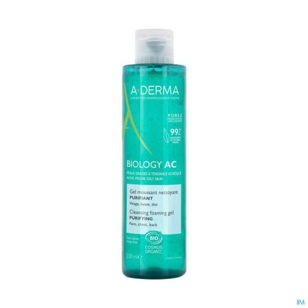 Aderma Biology Ac Gel Moussant Nettoyant 200ml