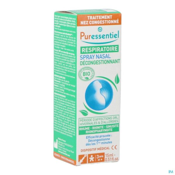 Puressentiel Respiratoire Spray Nasal 15ml