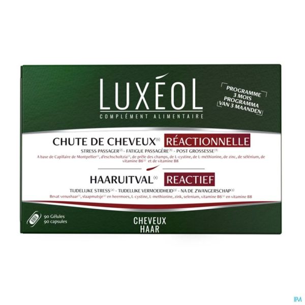 Luxeol Chute Cheveux Reactionnelle 3 Mois Caps 90