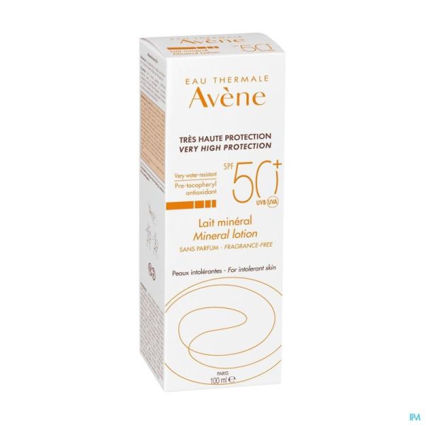 Avene Sol Spf50+ Lait Minerale T.haute Prot. 100ml