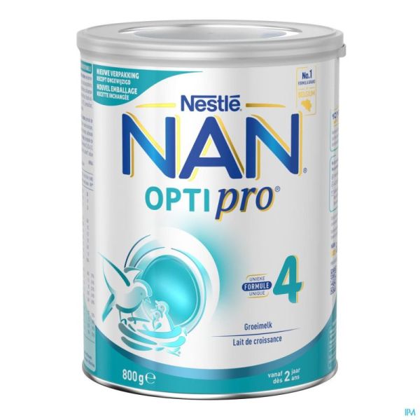 Nestlé NAN Optipro 4 Lait de Croissance Bébé 2+ 800g