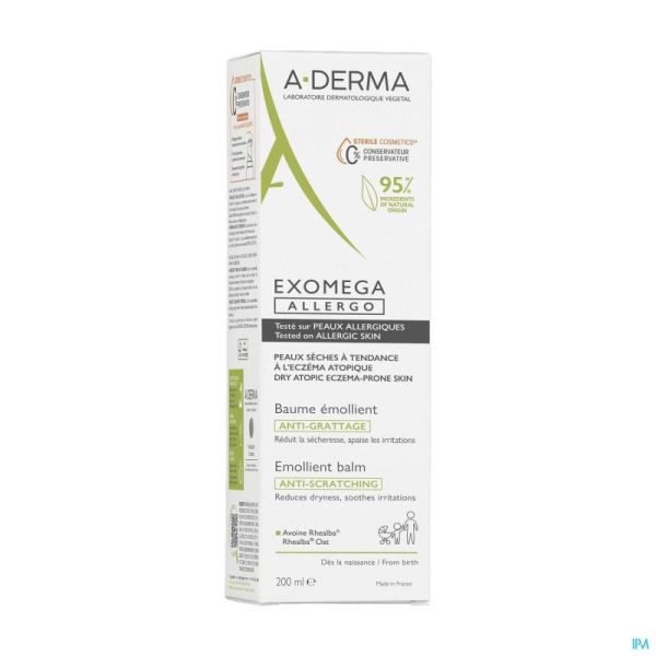 Aderma Exomega Allergo Baume Emollient 200ml