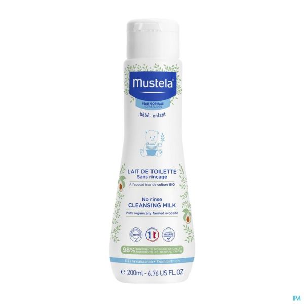 Mustela Pn Lait Toilette S/rincage 200ml