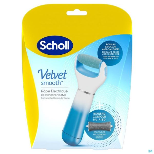 Scholl Velvet Smooth Rape Electr.+gommage Ps Bleu